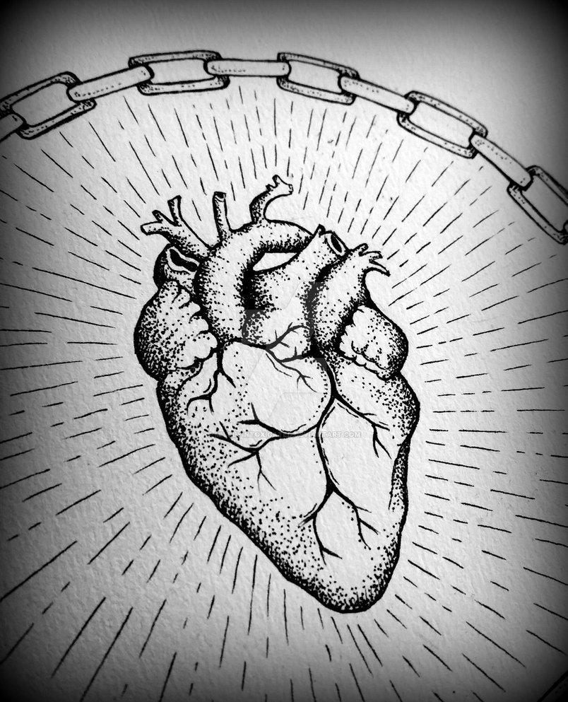 Chained Heart Drawing at Explore collection of