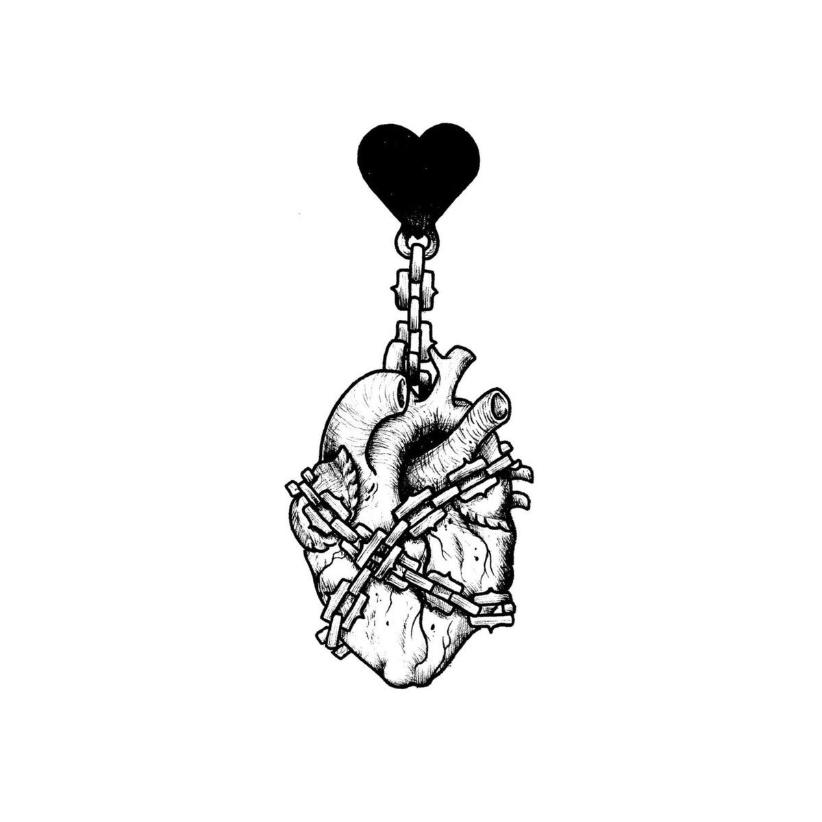 Chained Heart Drawing at Explore collection of