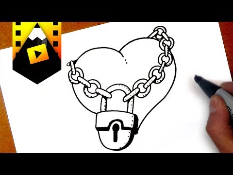 480x360 How To Draw A Chained Heart - Chained Heart Drawing