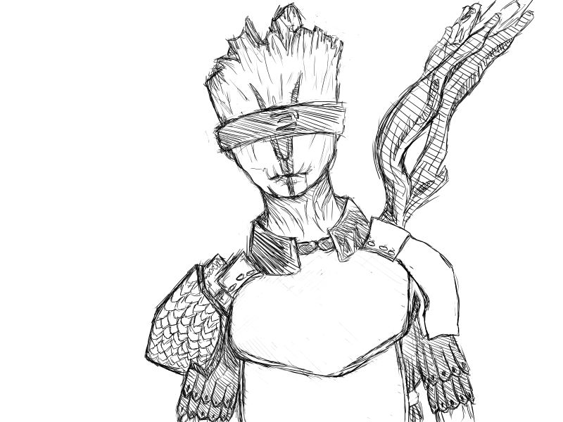 800x600 Drawing Of My Sylvari Revenant - Chainmail Drawing