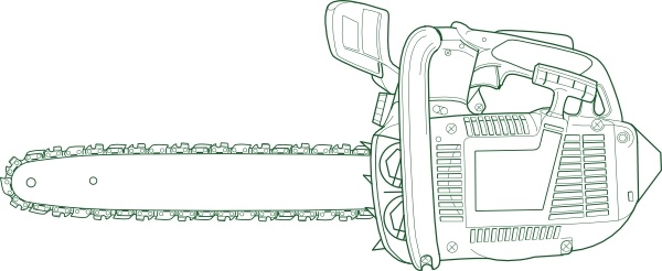 600x246 Chain Saw Clip Art Free Vector In Open Office Drawing - Chainsaw Chain Drawing