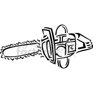 300x300 black and white chainsaw clipart royalty free clipart - Chainsaw Drawing