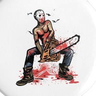 190x190 chainsaw killer small buttons spreadshirt - Chainsaw Drawing