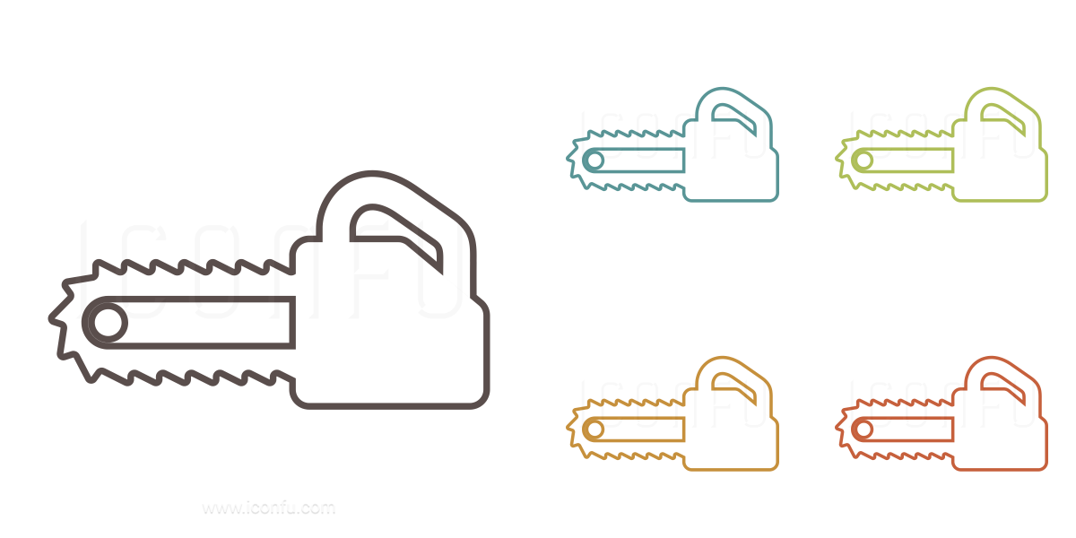 1200x600 Chainsaw Icon - Chainsaw Drawing Outline