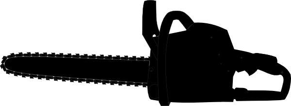 600x218 Chainsaw Black Outline Clip Art - Chainsaw Drawing Outline