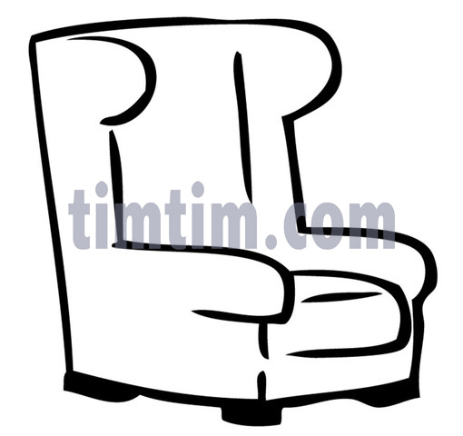 510x480 Free Drawing Of An Easy Chair Bw From The Category Building Home - Chair Drawing