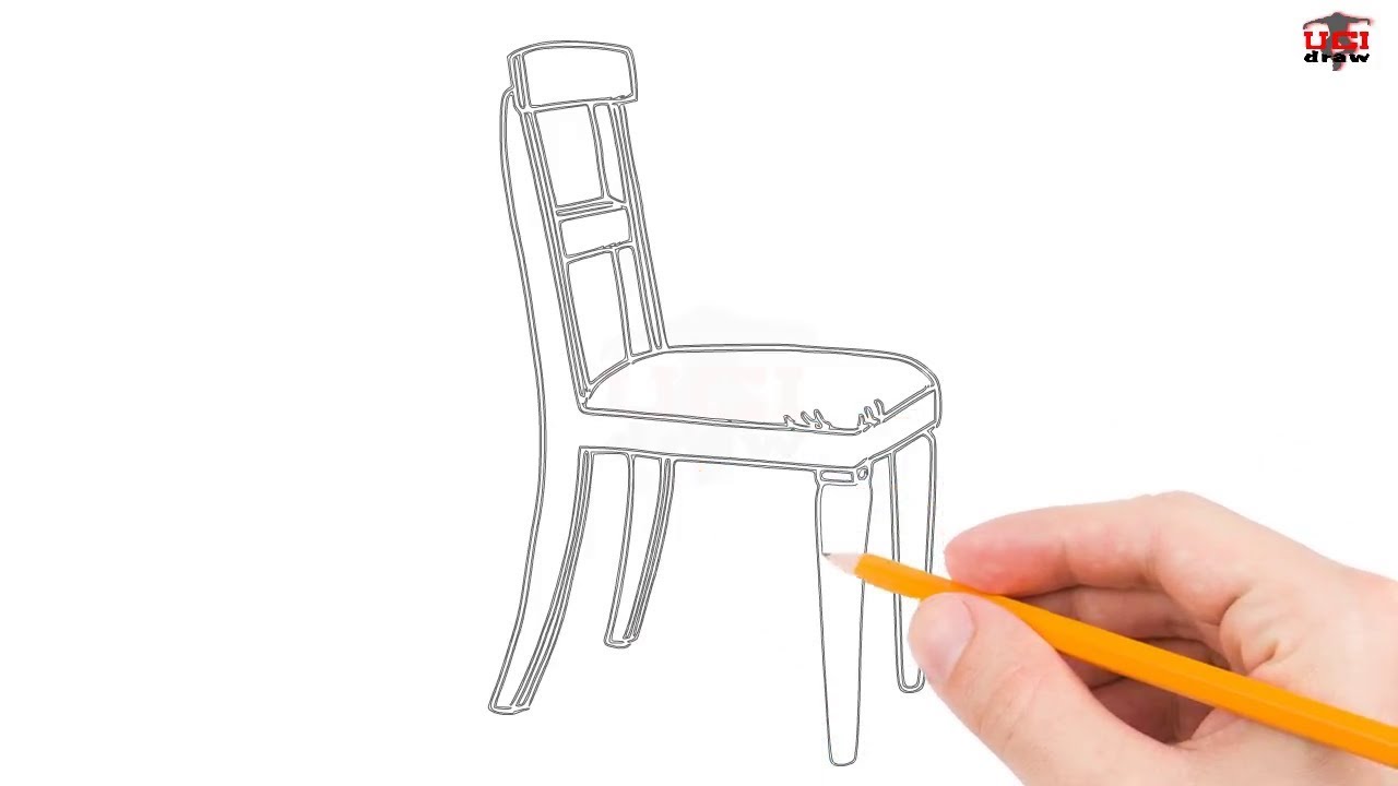 1280x720 How To Draw A Chair Step - Chair Drawing