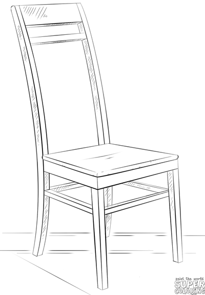 400x575 How To Draw A Chair Step - Chair Drawing