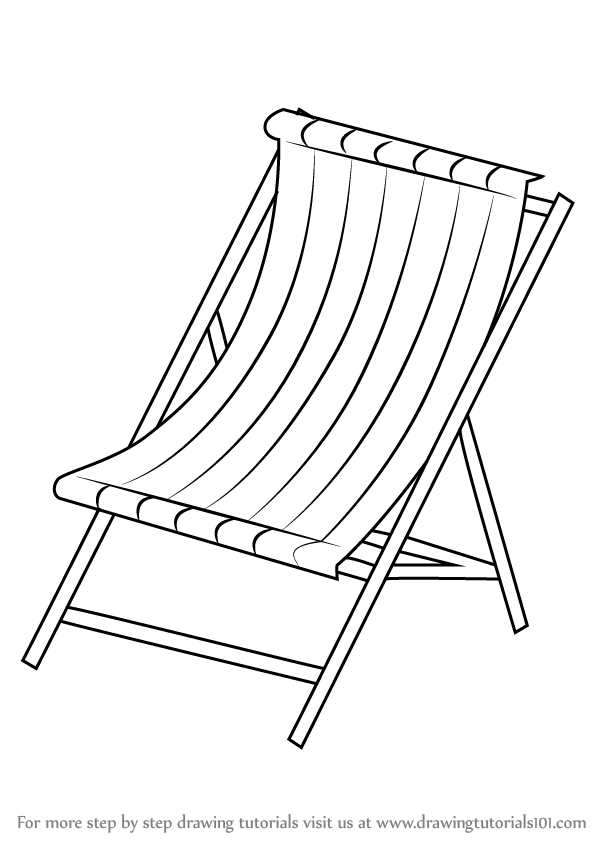 600x846 learn how to draw beach chair - Chair Drawing