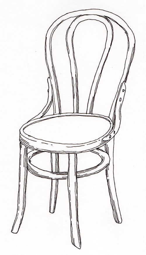 500x874 Pen, Pencil, Paper Draw! Contour Drawing Of A Chair - Chair Drawing