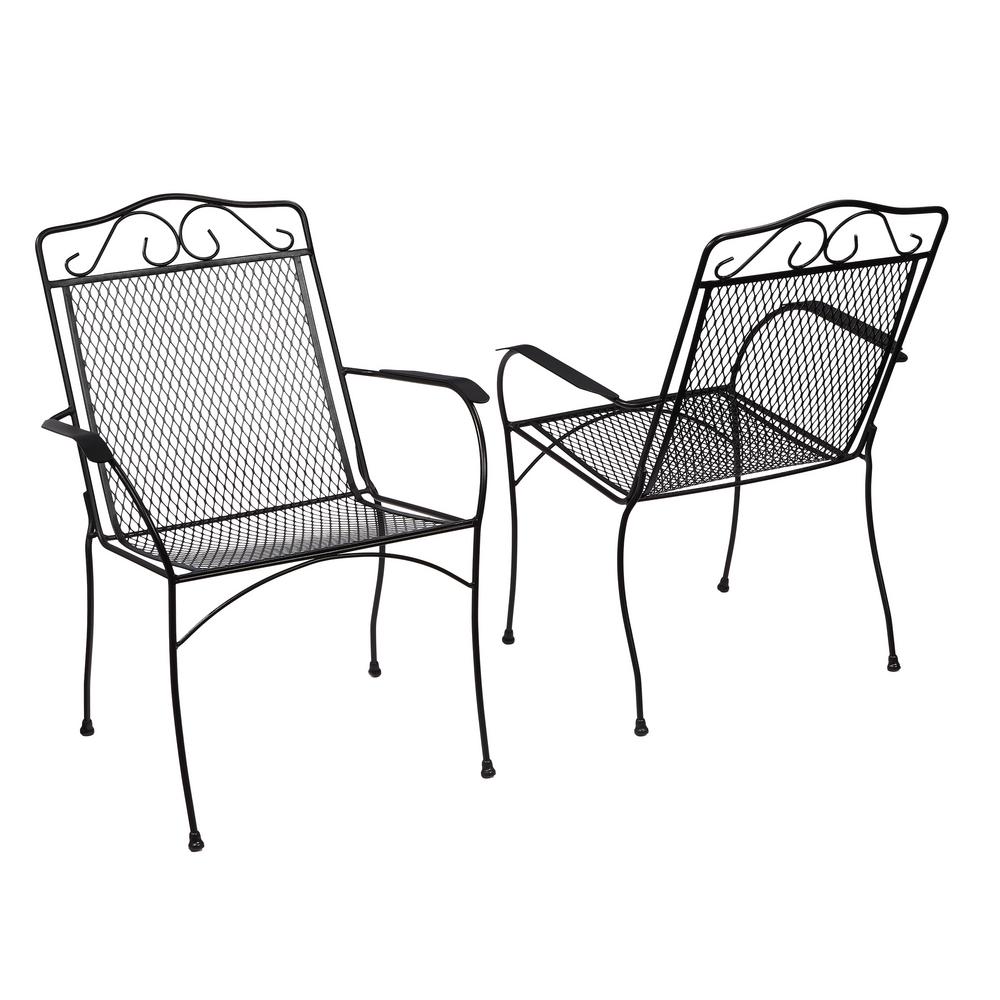 1000x1000 Hampton Bay Nantucket Metal Outdoor Dining Chair - Chair Line Drawing