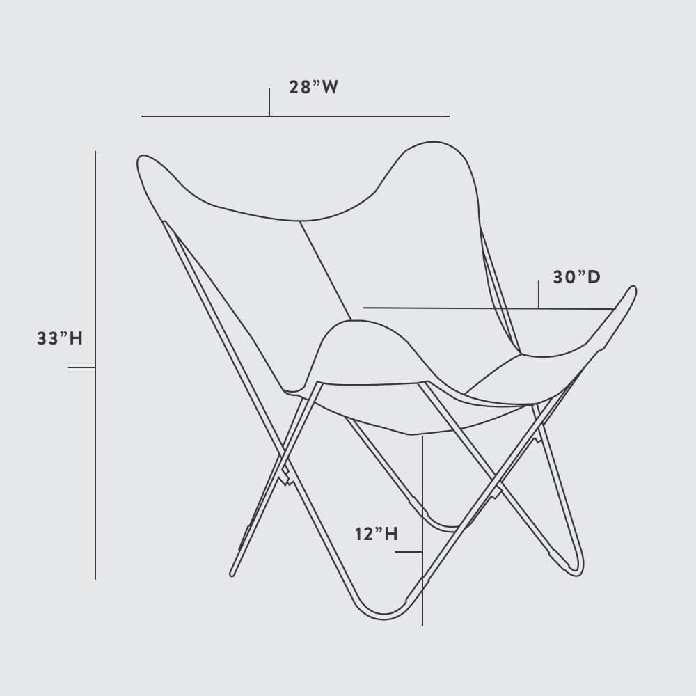1000x1000 Leather Butterfly Chair Handcrafted In Argentina The Citizenry - Chair Line Drawing