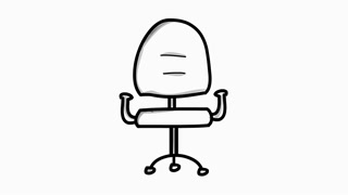 320x180 office chair line drawing illustration animation with transparent - Chair Line Drawing