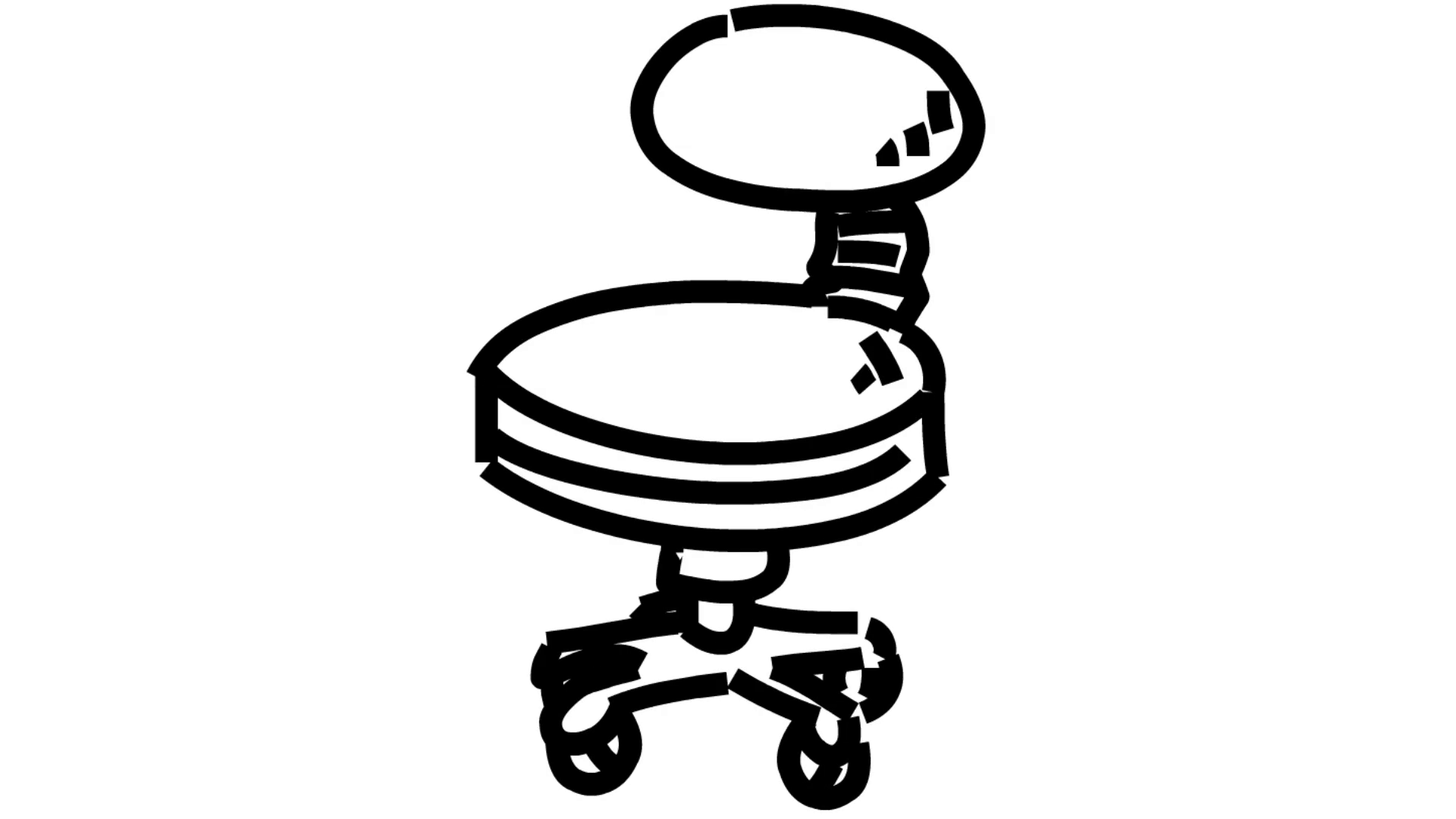 1920x1080 Chair Line Drawing Illustration Animation With Transparent - Chair Line Drawing