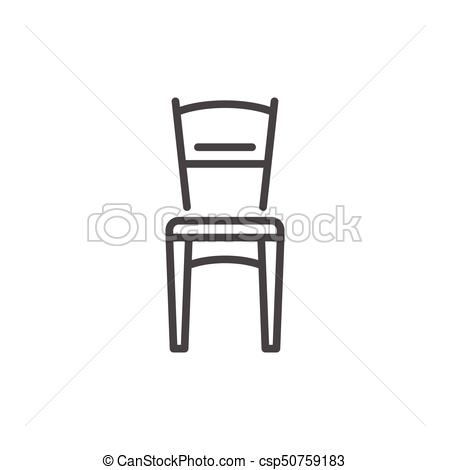 450x470 Chair Line Icon Isolated On White Vector Illustration - Chair Line Drawing