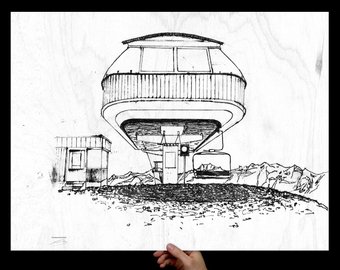 340x270 Chairlift Art Etsy - Chairlift Drawing