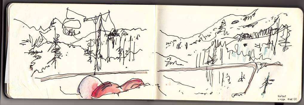 1018x353 drawing in the ski lift chair - Chairlift Drawing