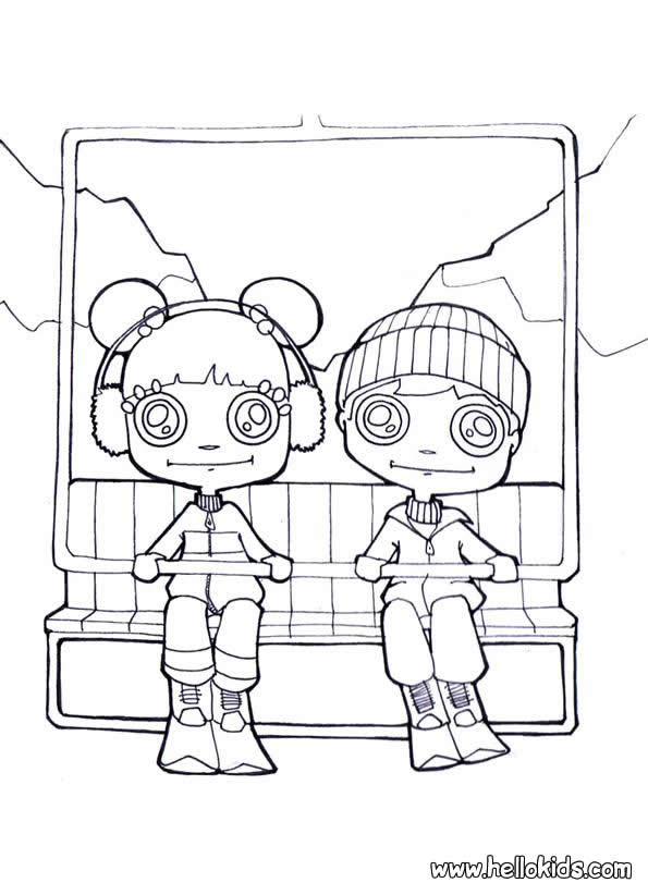 595x822 Kids A Chairlift Coloring Pages - Chairlift Drawing