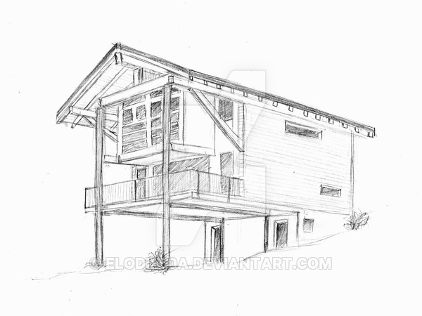 600x450 modern swiss chalet - Chalet Drawing