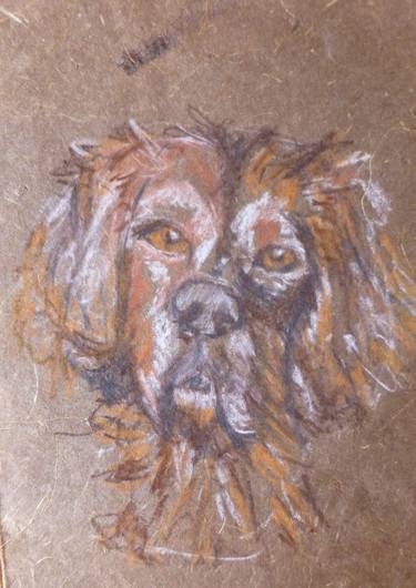 375x530 Original Dogs Chalk Drawings For Sale Saatchi Art - Chalk Drawings