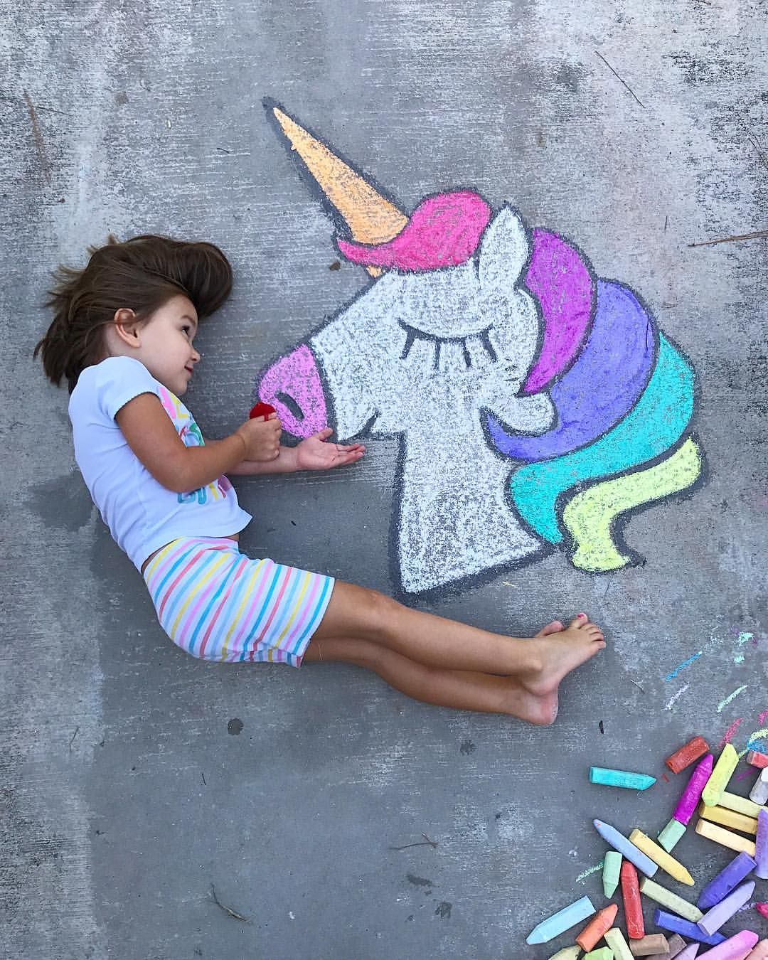 1080x1350 sidewalk chalk art, unicorn drawing, chalk art personal blog - Chalk Drawings