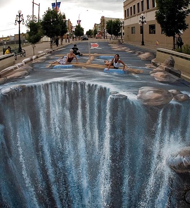 610x669 sidewalk chalk art of the world's most talented street artists - Chalk Drawings