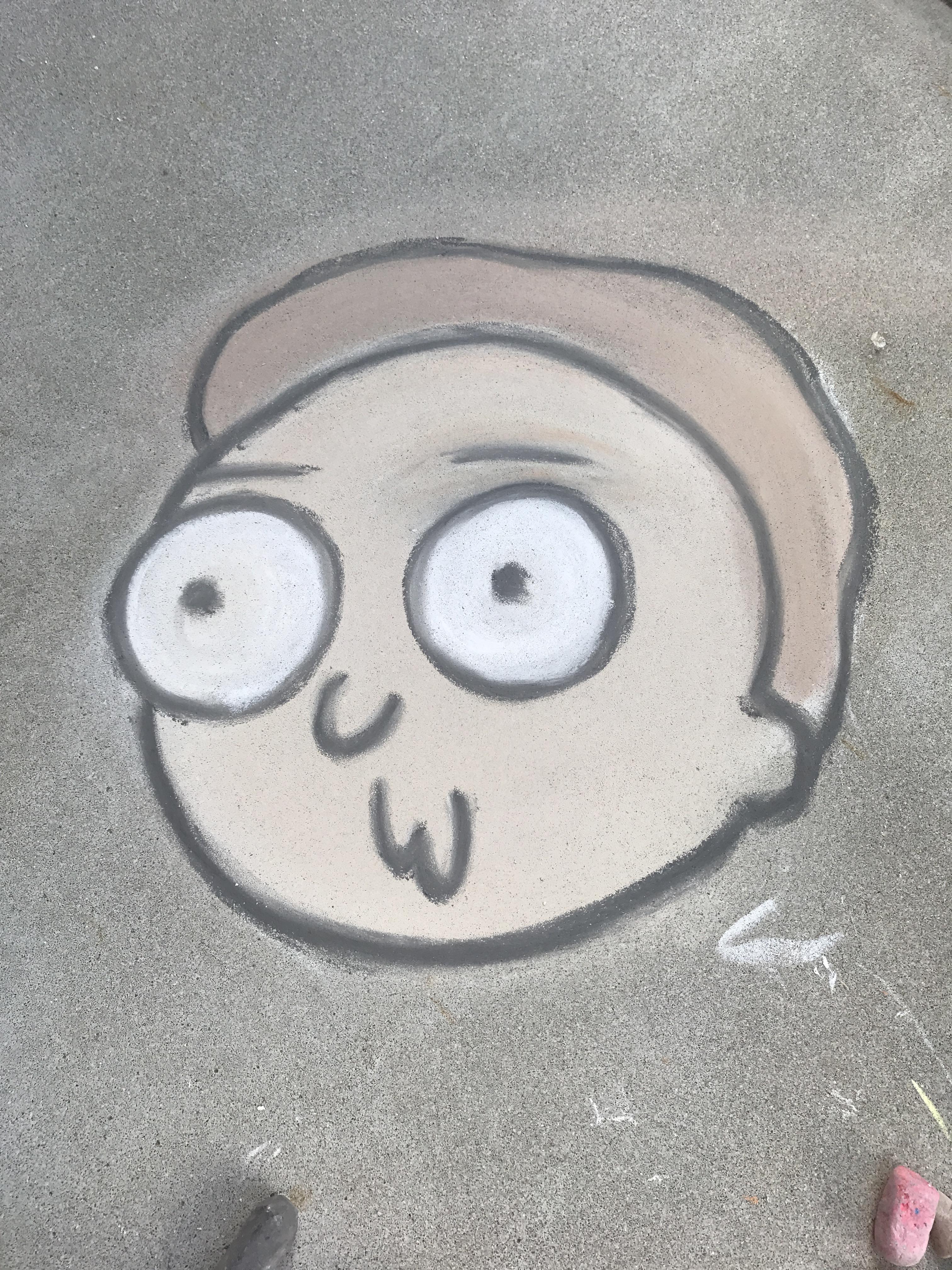 3024x4032 all of my rick and morty chalk drawings so far - Chalk Drawings