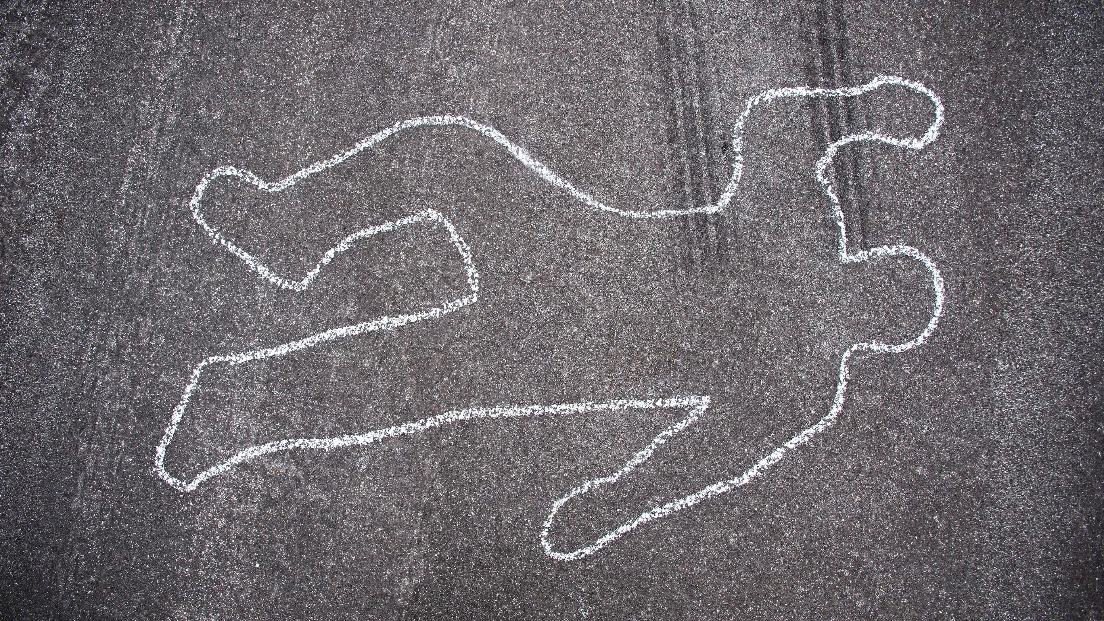3840x2160 Human Chalk Line Drawn - Chalk Line Drawing