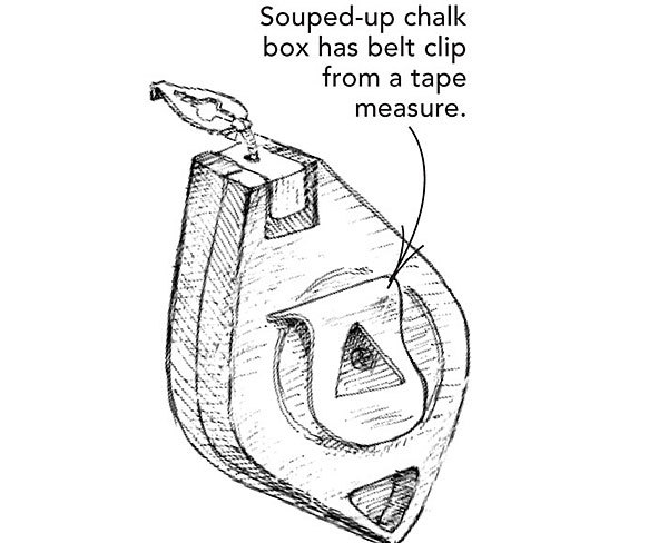 600x488 putting a belt clip on your chalk box - Chalk Line Drawing