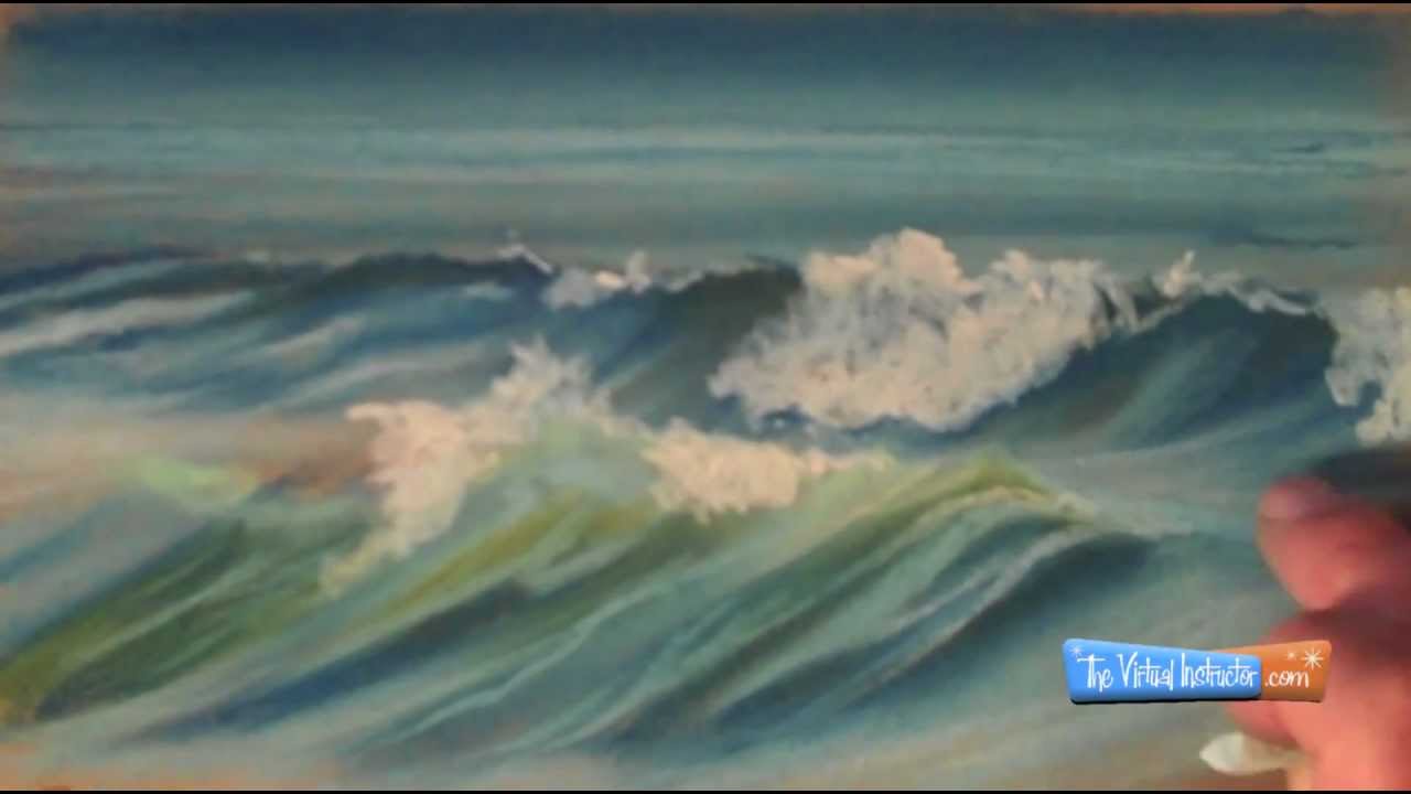 1280x720 How To Draw Waves With Chalk Pastels - Chalk Pastel Drawings