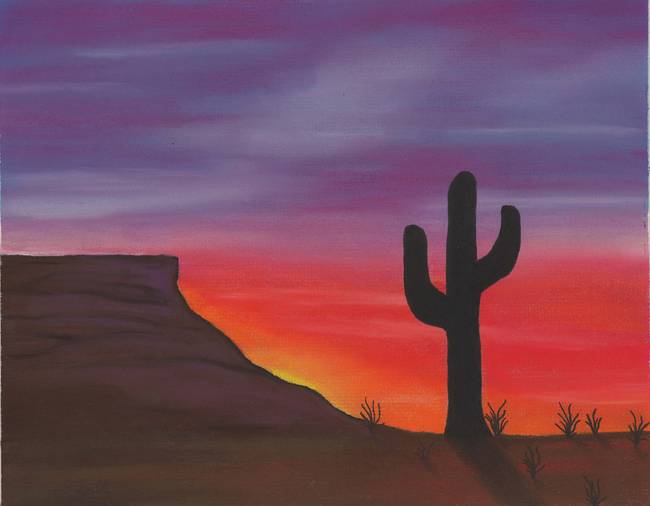 650x506 Stunning Desert Chalk Pastel Drawings And Illustrations For Sale - Chalk Pastel Drawings