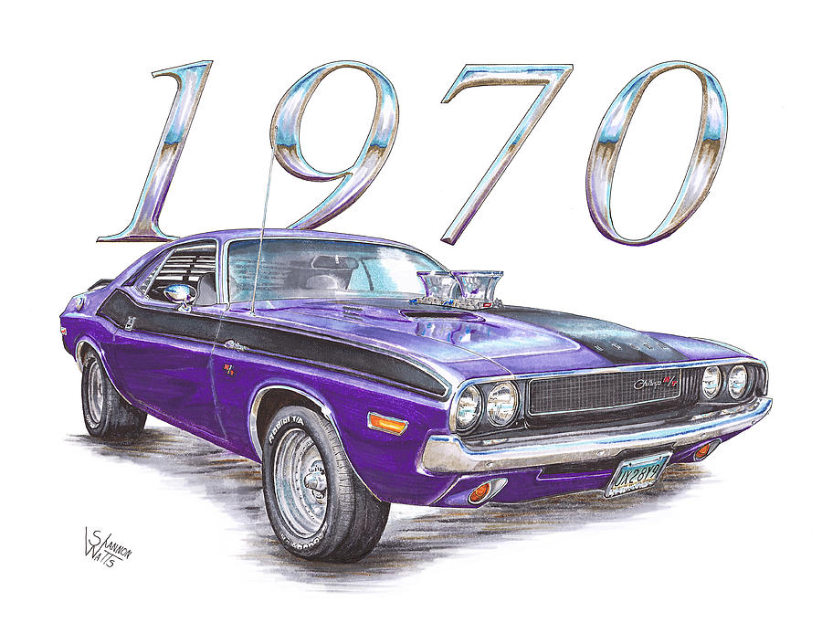 900x705 dodge challenger drawing - Challenger Drawing