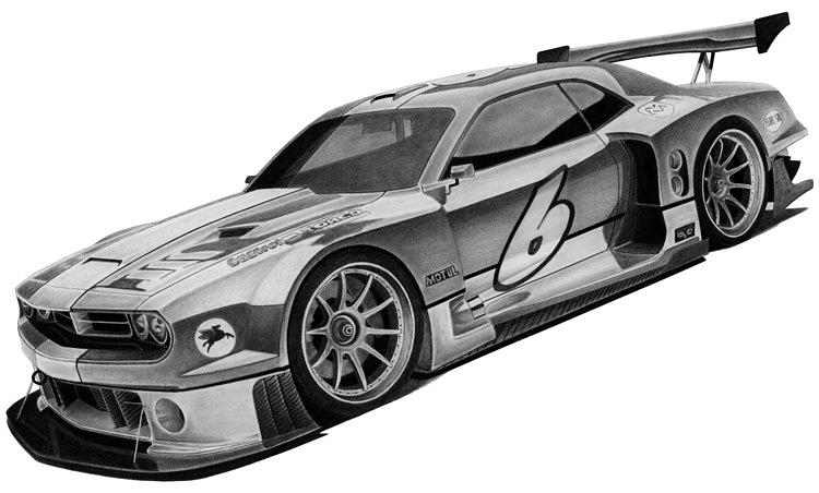 750x452 bo zolland dodge challenger drawing - Challenger Drawing