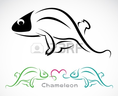 450x364 Chameleon Drawing Template - Chameleon Drawing Template