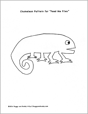 307x398 Fine Motor And Math Game For The Mixed Up Chameleon - Chameleon Drawing Template