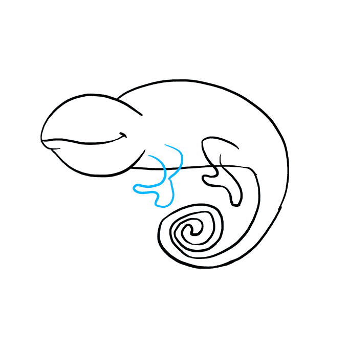 680x678 How To Draw A Chameleon - Chameleon Outline Drawing