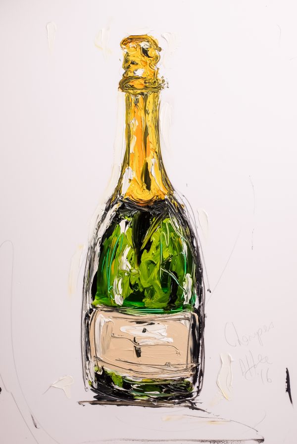 Champagne Bottle Drawing At Paintingvalley Com Explore