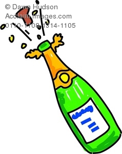 238x300 clipart image of a whimsical drawing of a bottle of champagne - Champagne Bottle Drawing