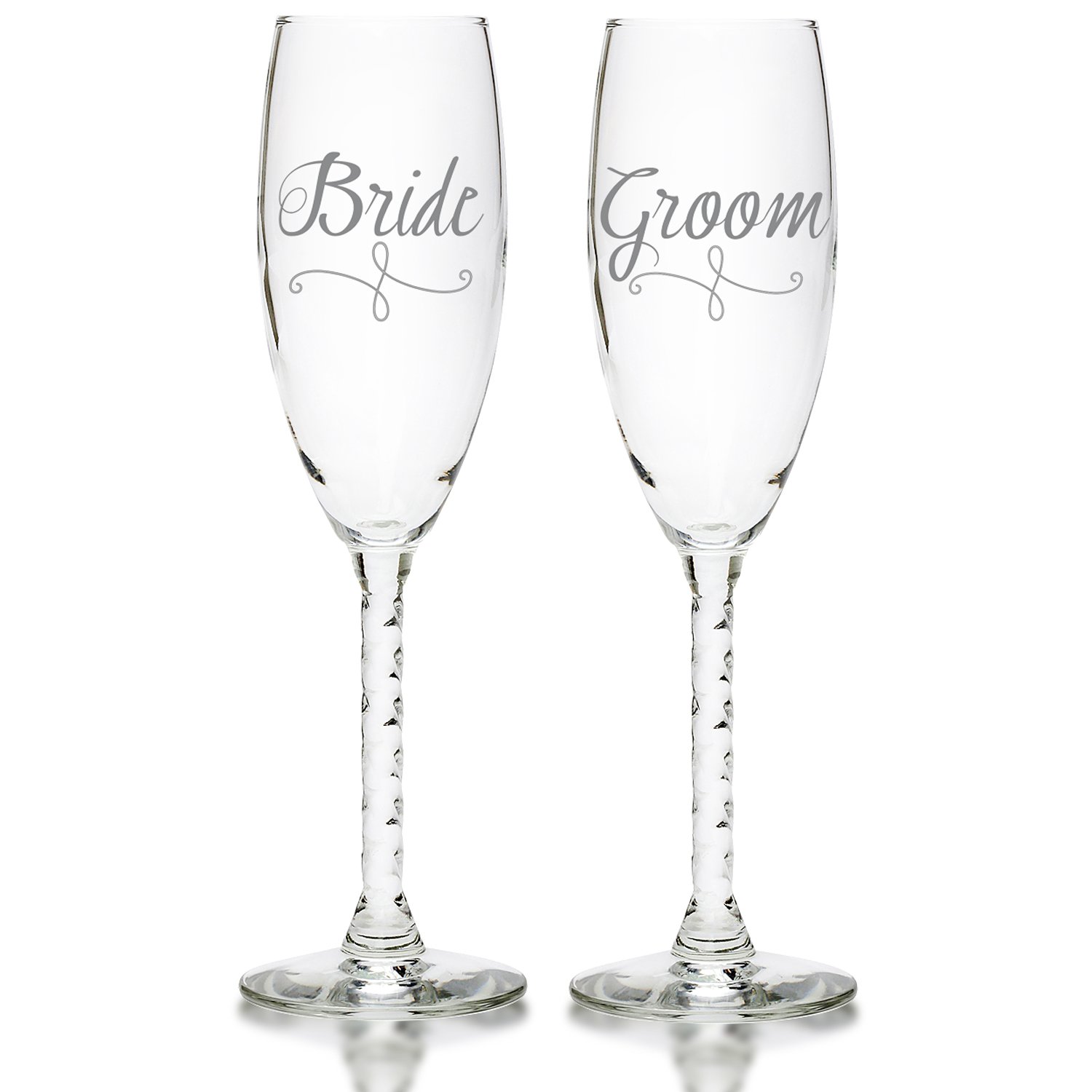 1500x1500 smart tart bride groom silver wedding champagne glasses, elegant - Champagne Flute Drawing