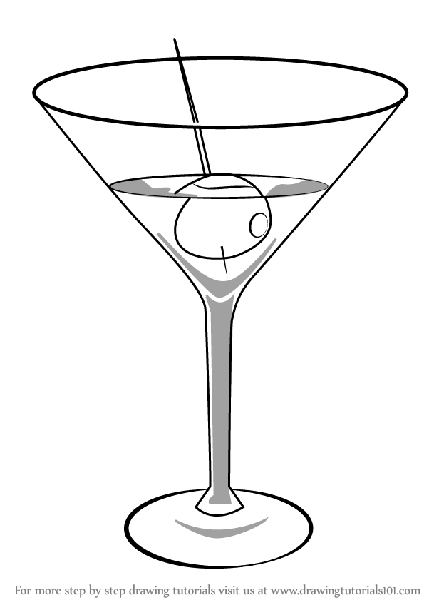 602x848 learn how to draw a martini - Champagne Glass Drawing