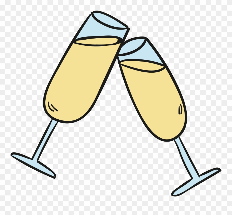 880x814 png black and white champagne drawing cartoon - Champagne Glass Drawing