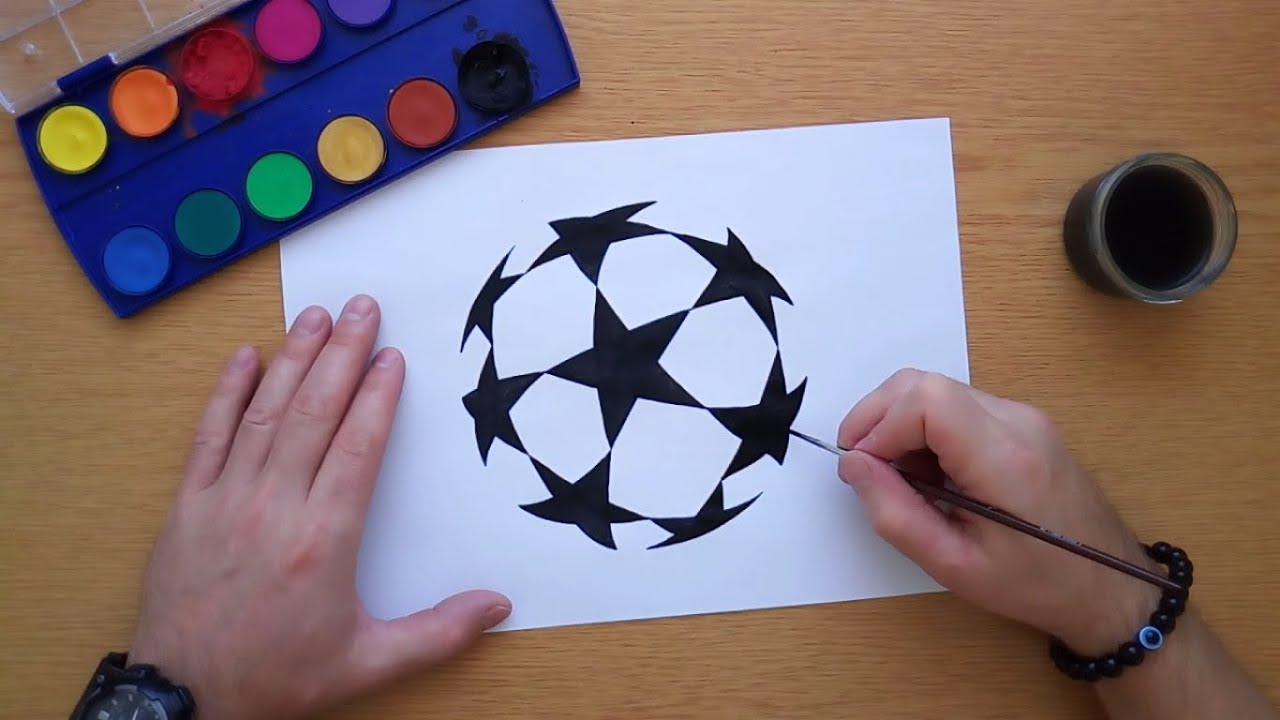 1280x720 How To Draw The Uefa Champions League Logo - Champions Drawing