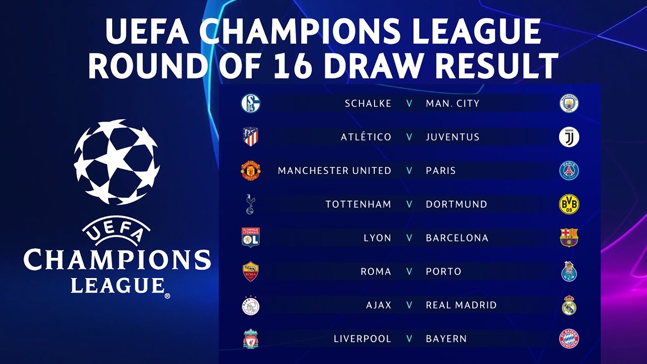 1280x720 Uefa Champions League Round Of Draw Result Official - Champions Drawing