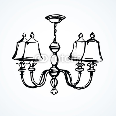 399x400 chandelier vector drawing buy photos ap images detailview - Chandelier Drawing