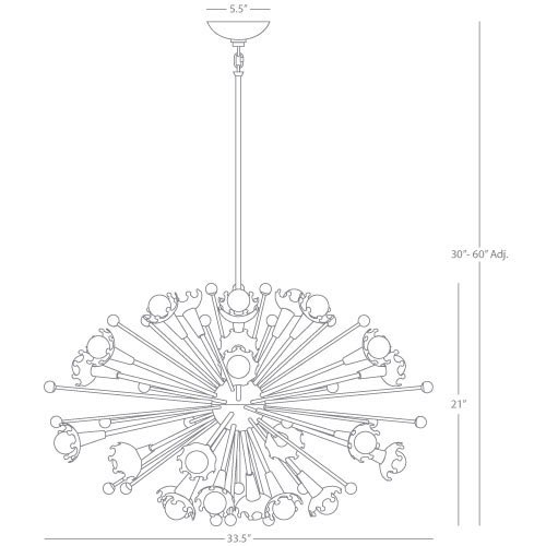 500x500 robert abbey lighting jonathan adler sputnik chandelier - Chandelier Drawing