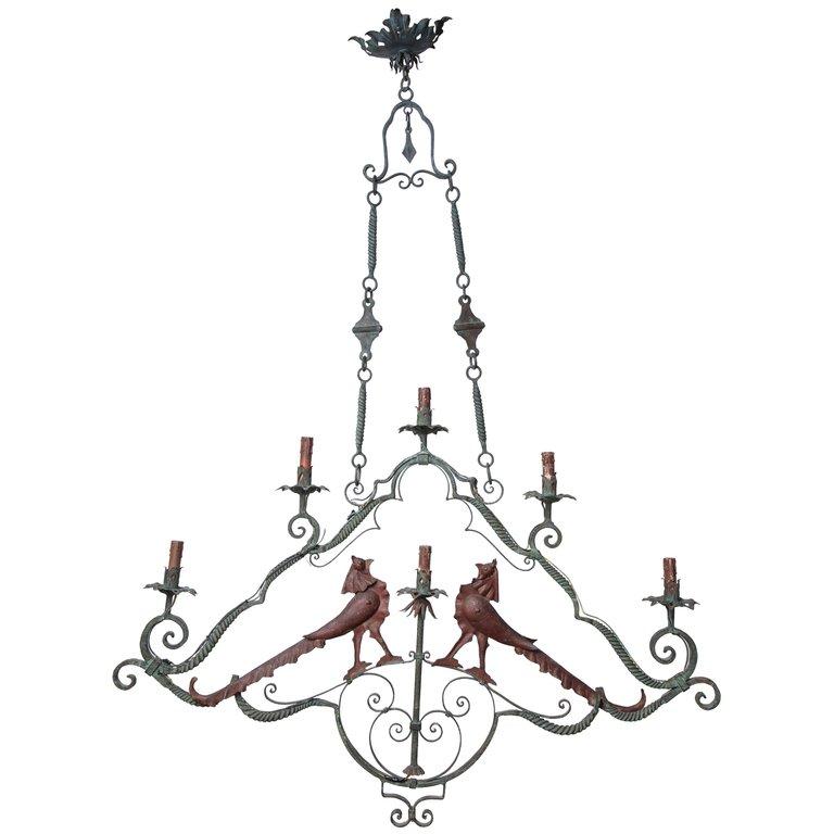 768x768 french provincial wrought iron chandelier - Chandelier Line Drawing