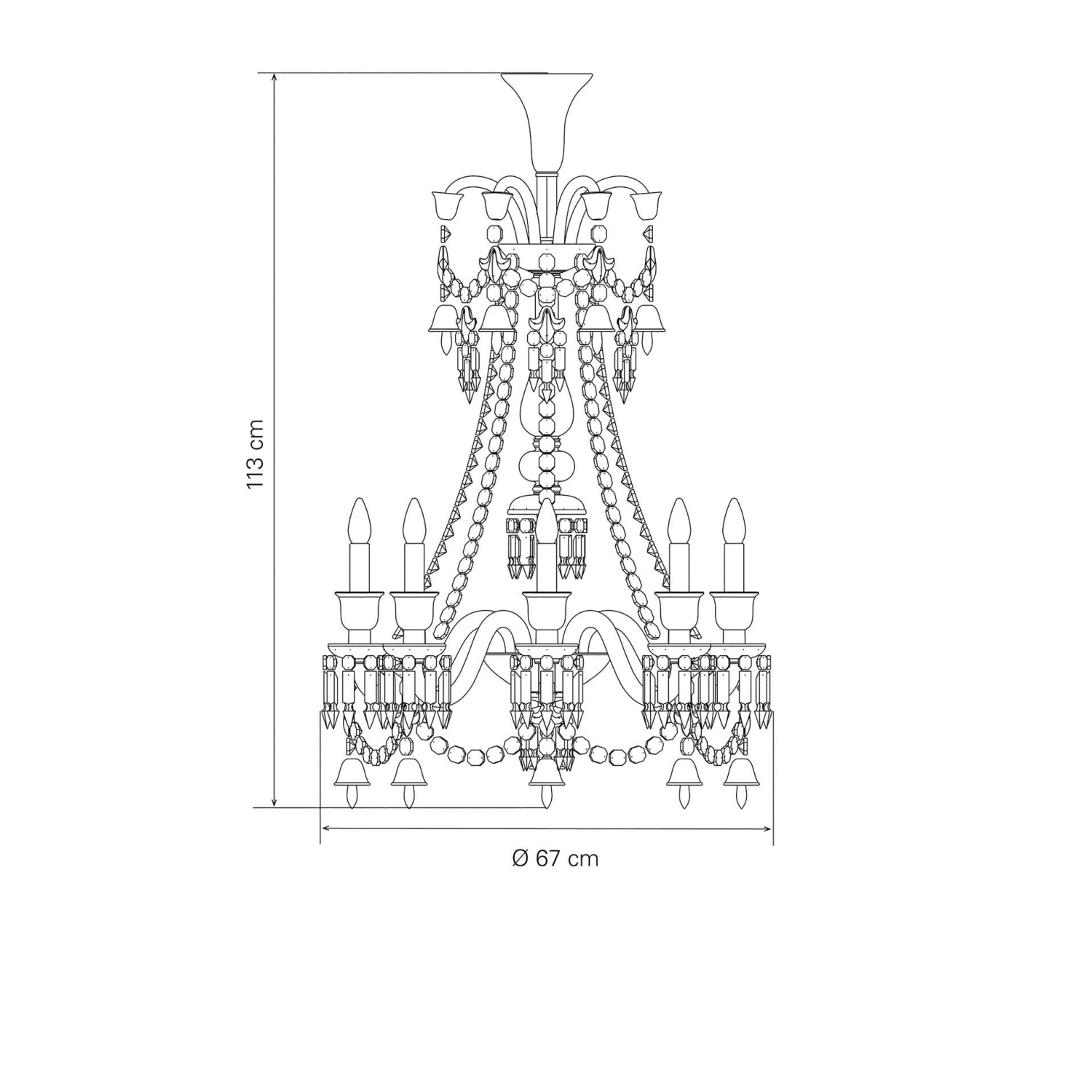 1500x1500 chandelier black baccarat zenith - Chandelier Line Drawing