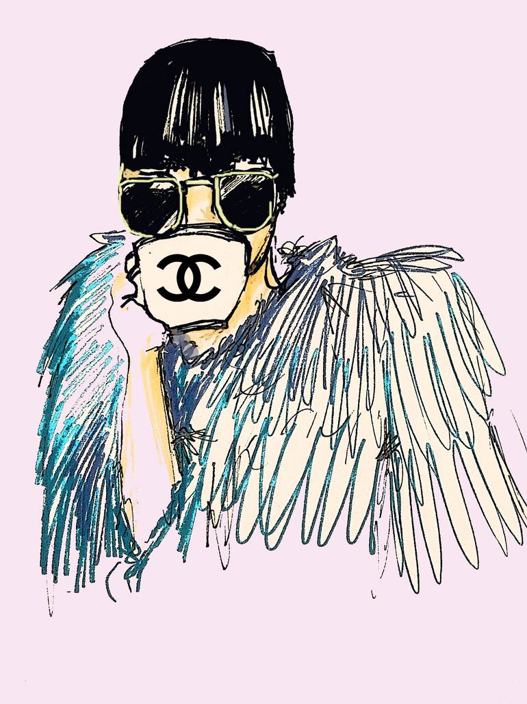 770x1027 chanel girl new media - Chanel Drawing