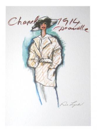 332x445 coco years chanel vip card karl lagerfeld rare art drawing - Chanel Drawing