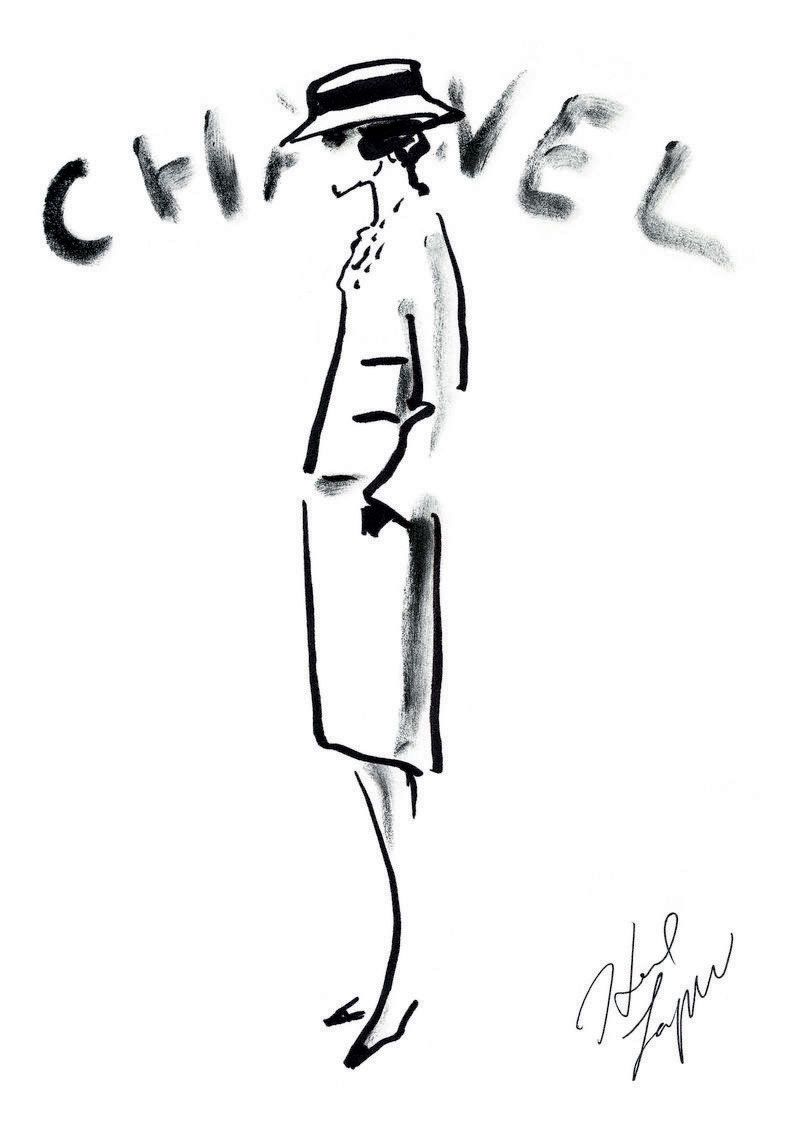 800x1126 the allure of chanel original drawing - Chanel Drawing